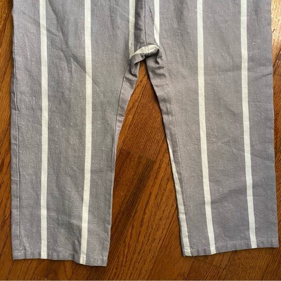 L’il Lemons (For Love & Lemons) $85 Kids Gray Stripe Linen Jumpsuit 6T NWOT - Picture 11 of 14